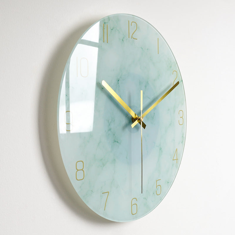 Luxury Silent Wall Clock Living Room Glass Clocks Wall